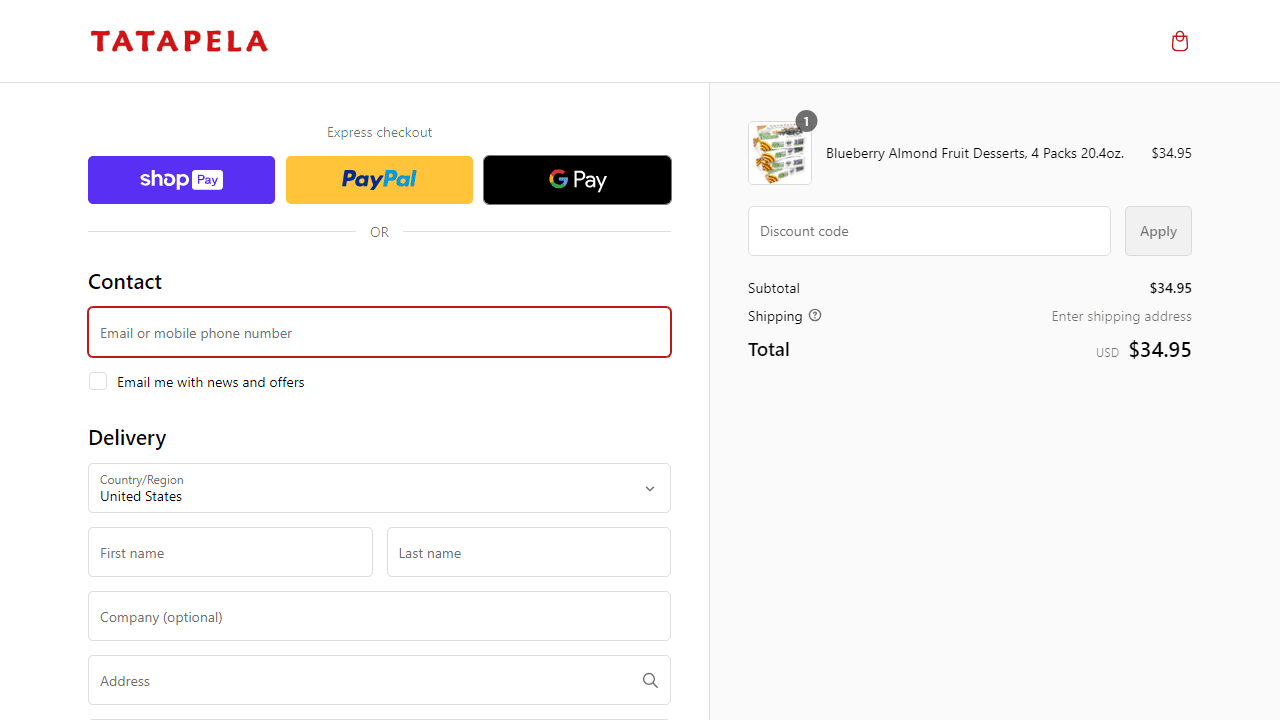 How to apply Tatapela coupon code